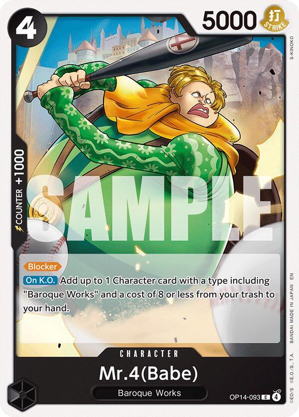 Mr.4(Babe) OP14-093 – The Azure Sea's Seven | One Piece TCG