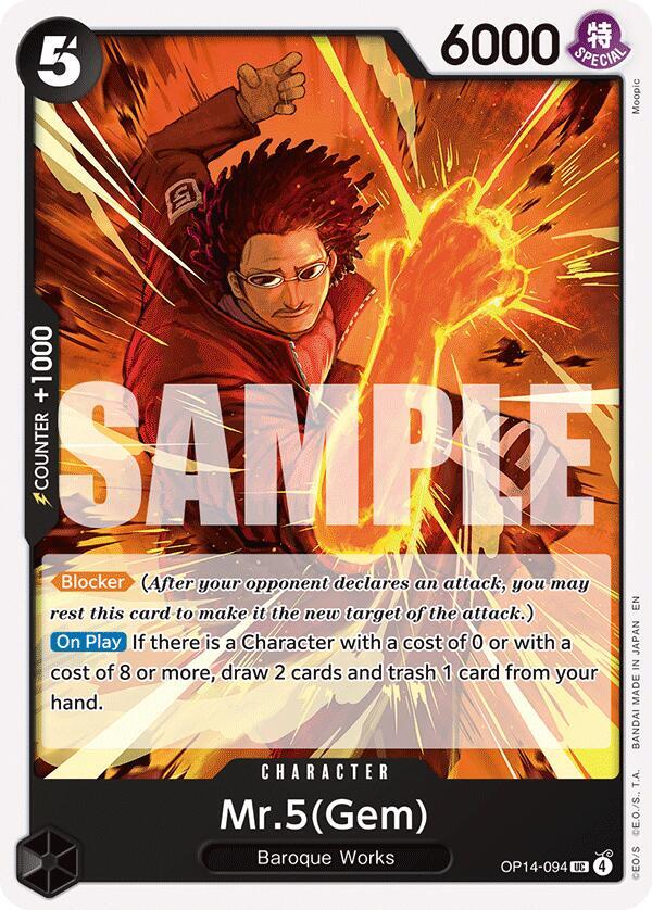 Mr.5(Gem) OP14-094 – The Azure Sea's Seven | One Piece TCG