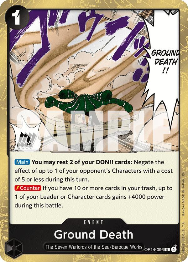 Ground Death OP14-096 – The Azure Sea's Seven | One Piece TCG