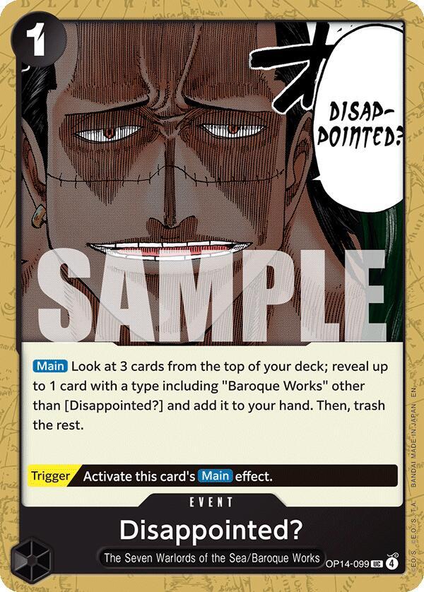 Disappointed? OP14-099 – The Azure Sea's Seven | One Piece TCG