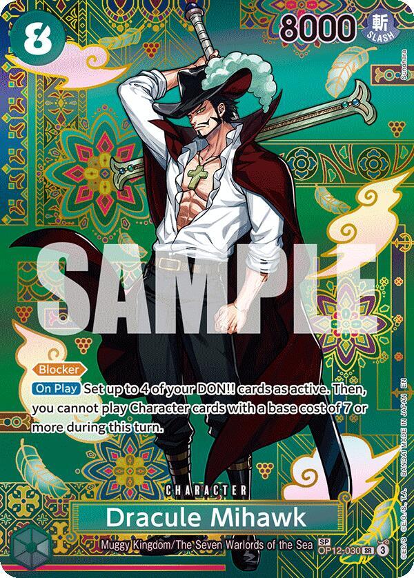 Dracule Mihawk SP OP12-030 – The Azure Sea's Seven | One Piece TCG
