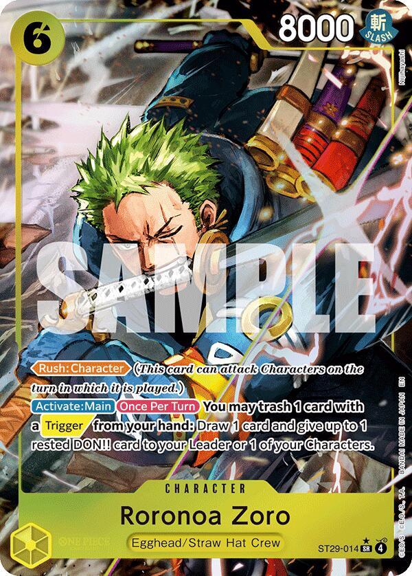 Roronoa Zoro Full Art ST29-014 – Starter Deck 29: Egghead | One Piece TCG