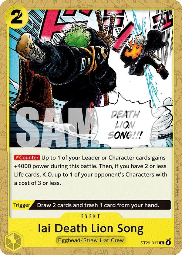 Iai Death Lion Song ST29-017 – Starter Deck 29: Egghead | One Piece TCG