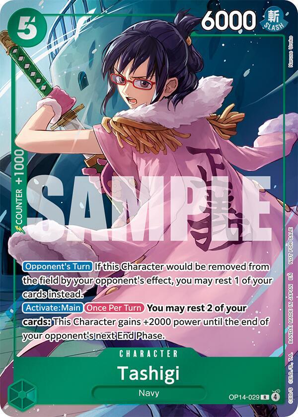 Tashigi OP14-029 – The Azure Sea's Seven | One Piece TCG