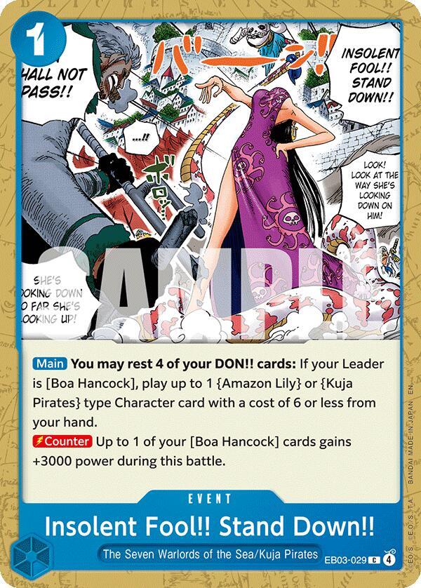 Insolent Fool!! Stand Down!! EB03-029 – One Piece Heroines Edition | One Piece TCG