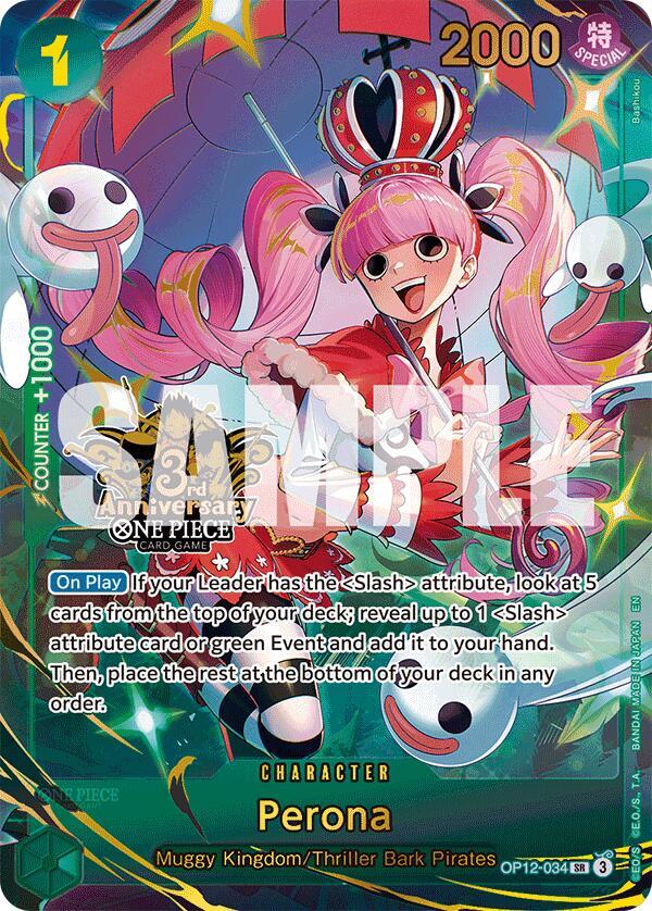 Perona Japanese Version 3rd Anniversary Set OP12-034 | One Piece TCG