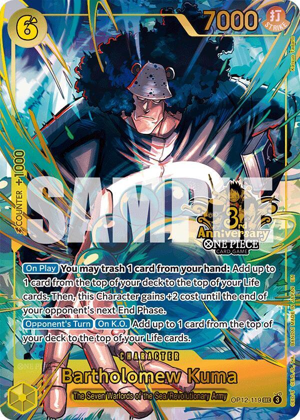 Bartholomew Kuma Japanese Version 3rd Anniversary Set OP12-119 | One Piece TCG