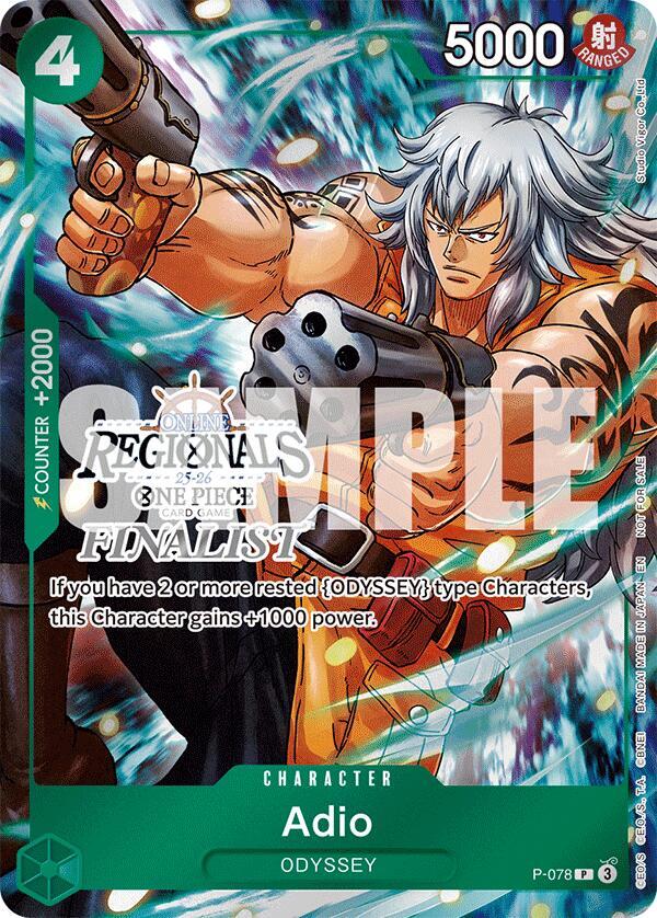 Adio Online Regional Finalist Card Set 2025 Vol.1 P-078 | One Piece TCG
