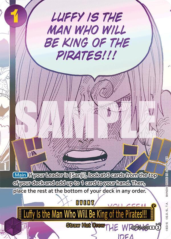 Luffy Is the Man Who Will Be King of the Pirates!!! Japanese Version 3rd Anniversary Set OP12-079 | One Piece TCG