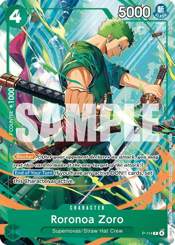 Roronoa Zoro Promotional Card P-114 | One Piece TCG