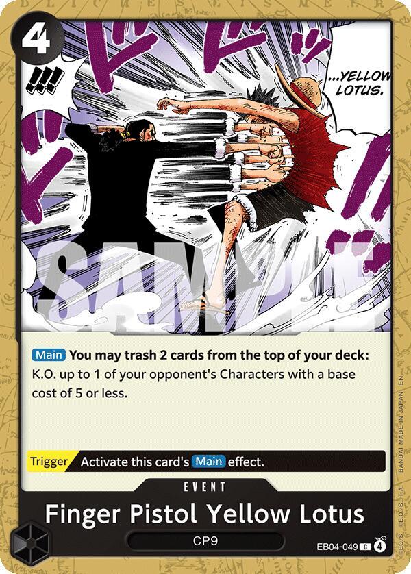 Finger Pistol Yellow Lotus EB04-049 – Adventure on Kami's Island | One Piece TCG