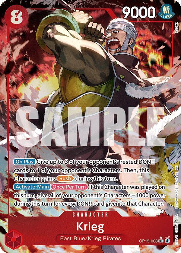 Krieg Alternate Art OP15-008 – Adventure on Kami's Island | One Piece TCG