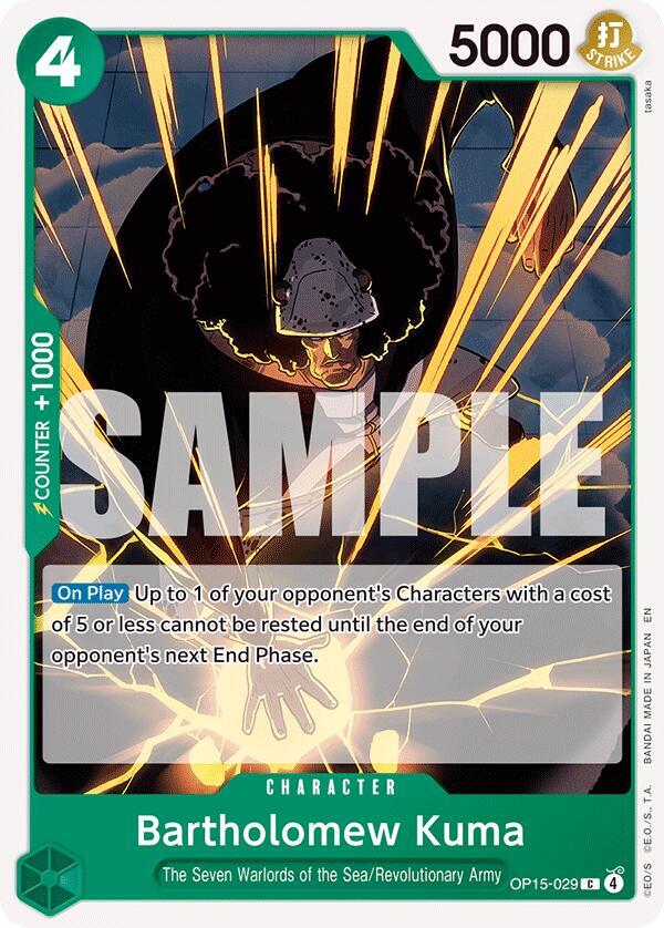 Bartholomew Kuma OP15-029 – Adventure on Kami's Island | One Piece TCG