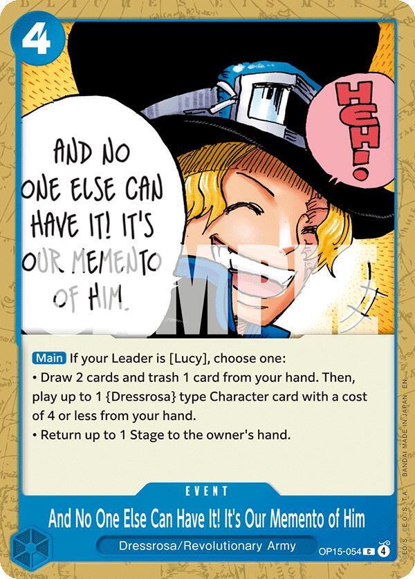 And No One Else Can Have It! It's Our Memento of Him OP15-054 – Adventure on Kami's Island | One Piece TCG