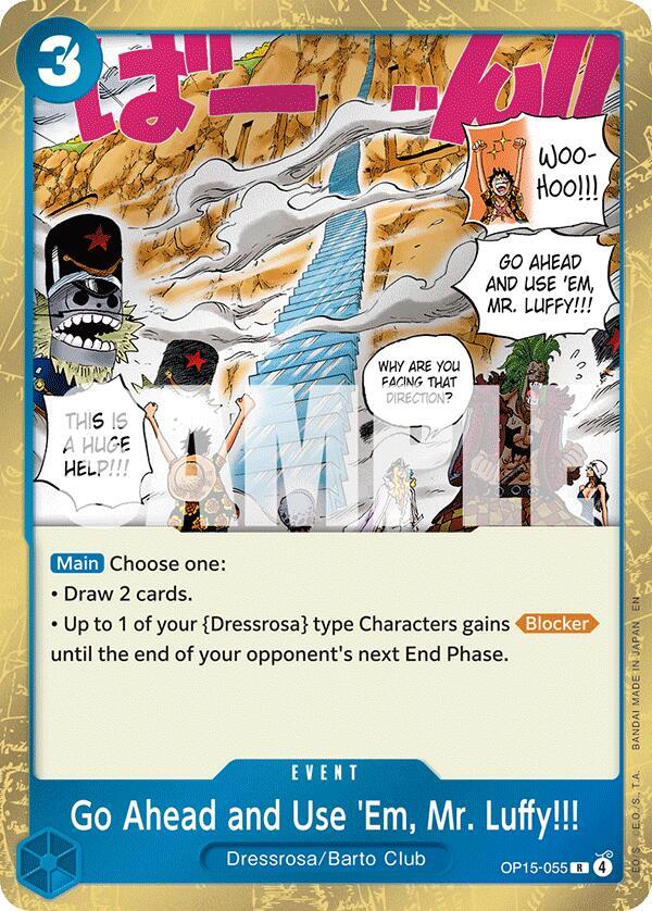 Go Ahead and Use 'Em, Mr. Luffy!!! OP15-055 – Adventure on Kami's Island | One Piece TCG