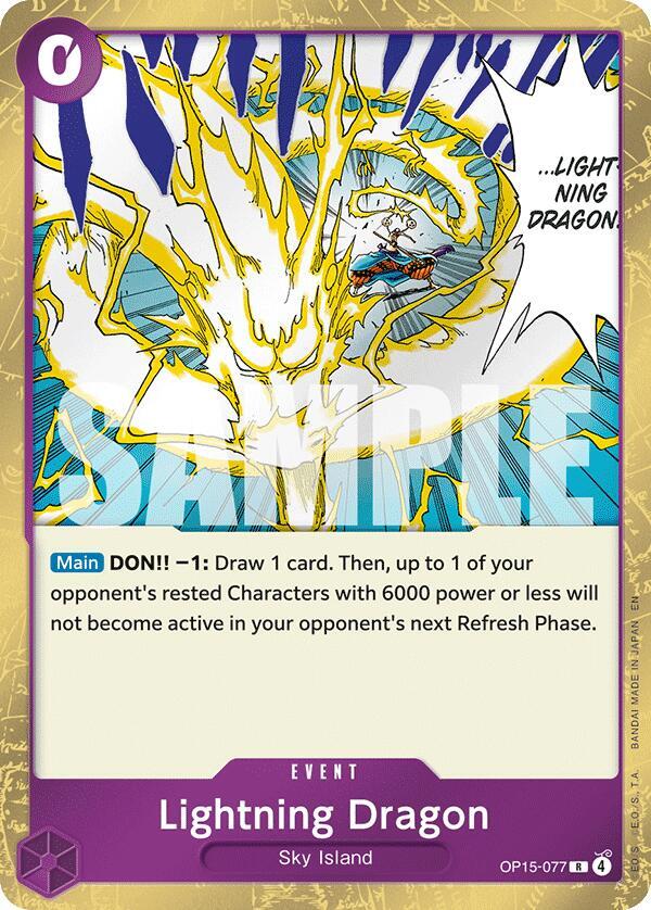 Lightning Dragon OP15-077 – Adventure on Kami's Island | One Piece TCG