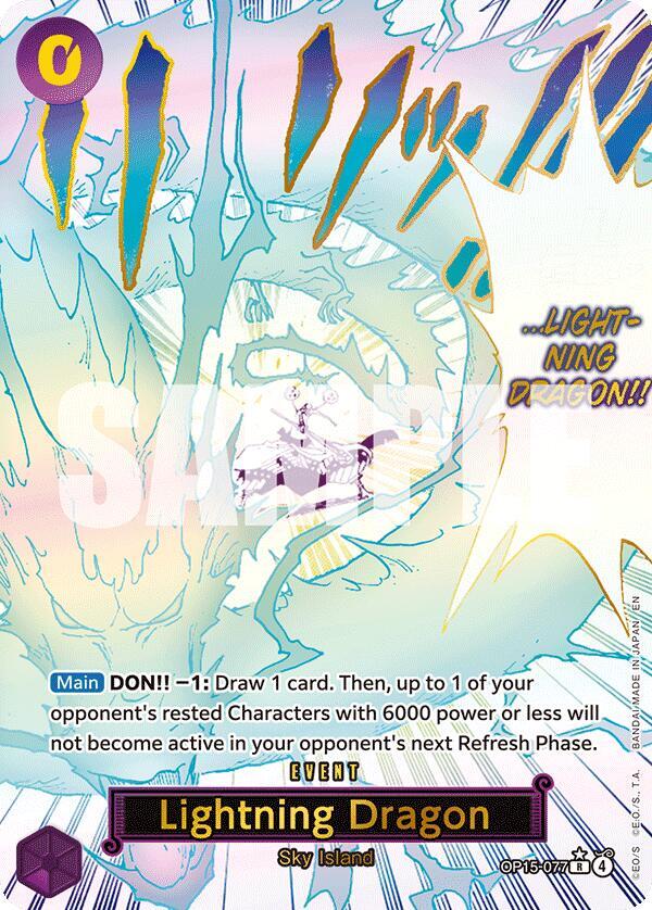 Lightning Dragon Alternate Art OP15-077 – Adventure on Kami's Island | One Piece TCG