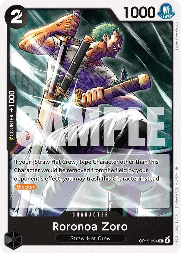 Roronoa Zoro OP15-094 – Adventure on Kami's Island | One Piece TCG