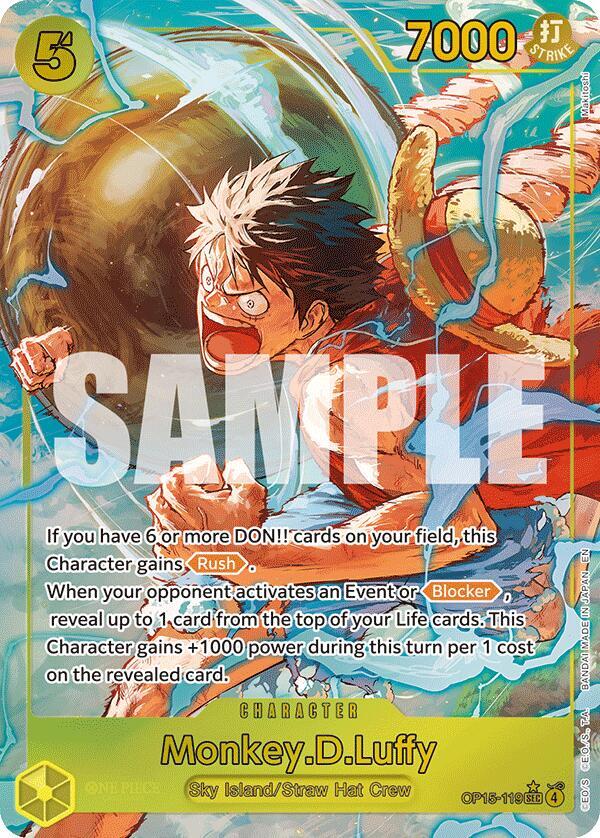 JP Monkey.D.Luffy Alternate Art OP15-119 – Adventure on Kami's Island | One Piece TCG