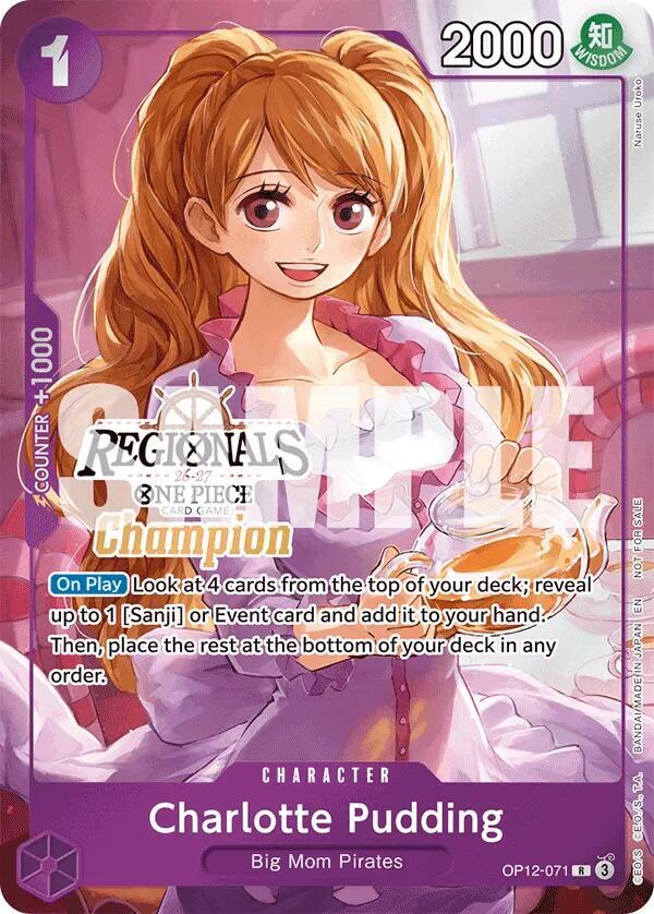 Charlotte Pudding Regionals Champion Card Set 26-27 2026-2027 OP12-071 | One Piece TCG