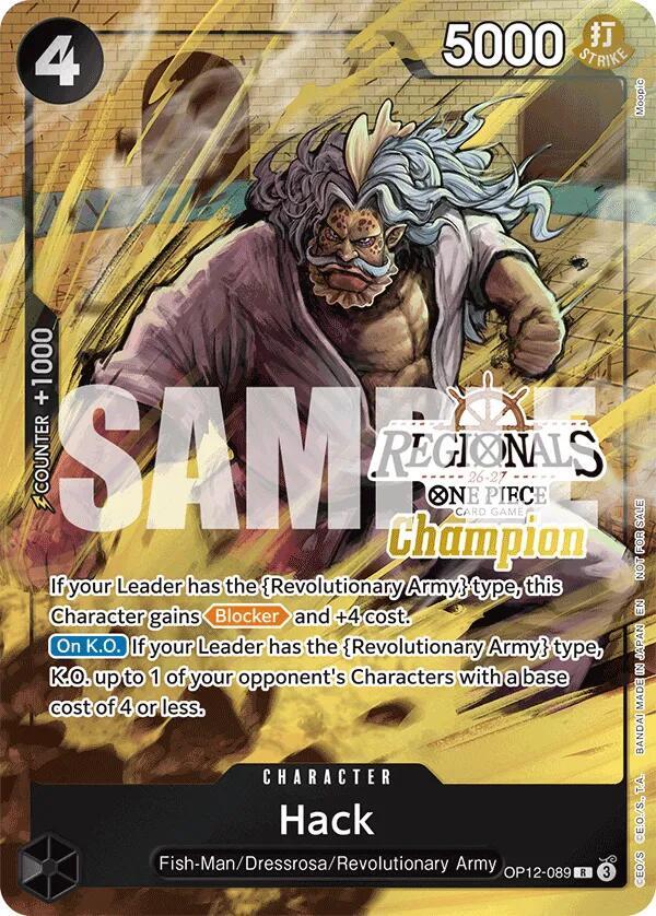 Hack Regionals Champion Card Set 26-27 2026-2027 OP12-089 | One Piece TCG