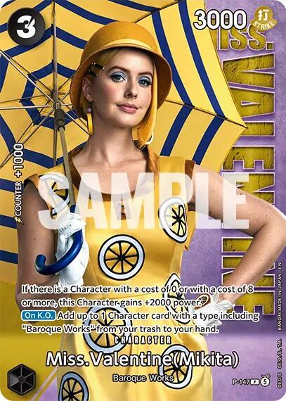 Miss.Valentine (Mikita) Premium Card Collection -Live Action Edition Vol.2 Baroque Works- P-147 | One Piece TCG