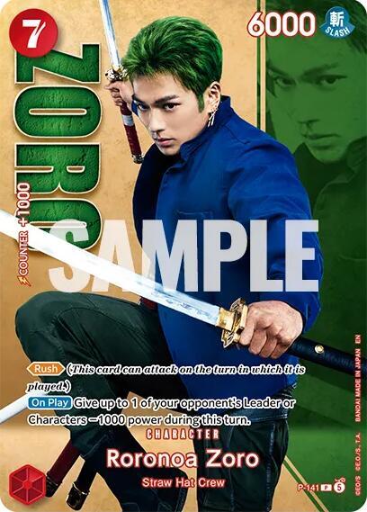 Roronoa Zoro Premium Card Collection -Live Action Edition Vol.2 Straw Hat Crew- P-141 | One Piece TCG