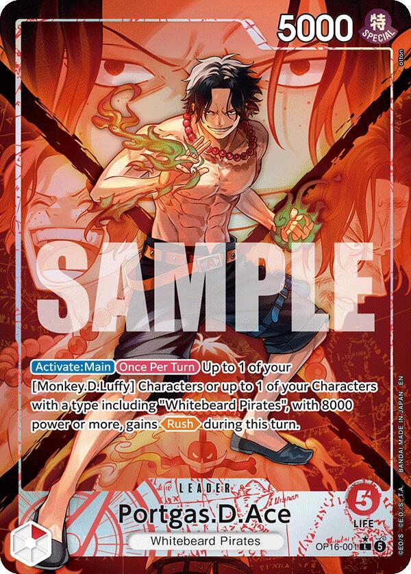 Portgas.D.Ace Alternate Art OP16-001 – The Time of Battle | One Piece TCG