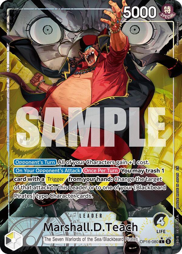Marshall.D.Teach Alternate Art OP16-080 – The Time of Battle | One Piece TCG