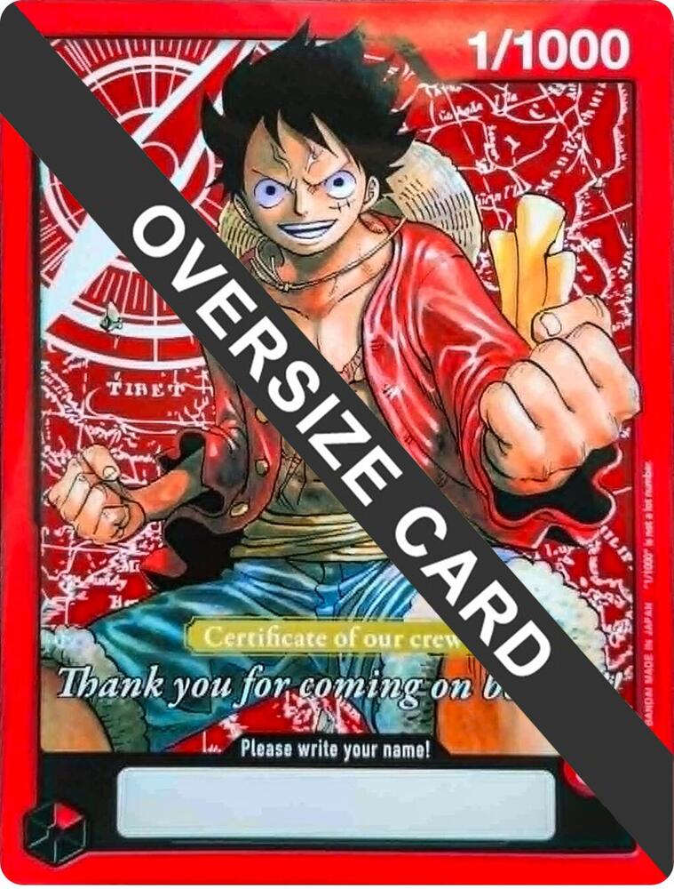Monkey.D.Luffy Certificate of our crew 1/1000 | One Piece TCG