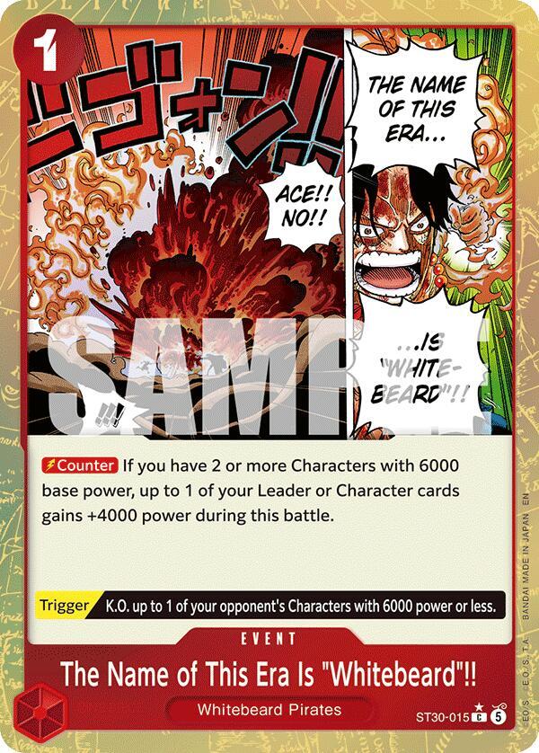 The Name of This Era Is Whitebeard !! Alternate Art ST30-015 – Starter Deck EX: Luffy & Ace | One Piece TCG
