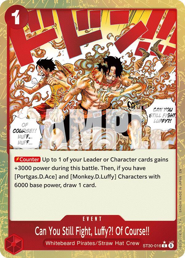 Can You Still Fight, Luffy?! Of Course!! Alternate Art ST30-016 – Starter Deck EX: Luffy & Ace | One Piece TCG