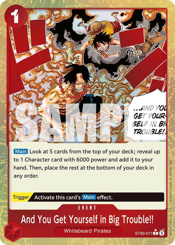 And You Get Yourself in Big Trouble!! Alternate Art ST30-017 – Starter Deck EX: Luffy & Ace | One Piece TCG