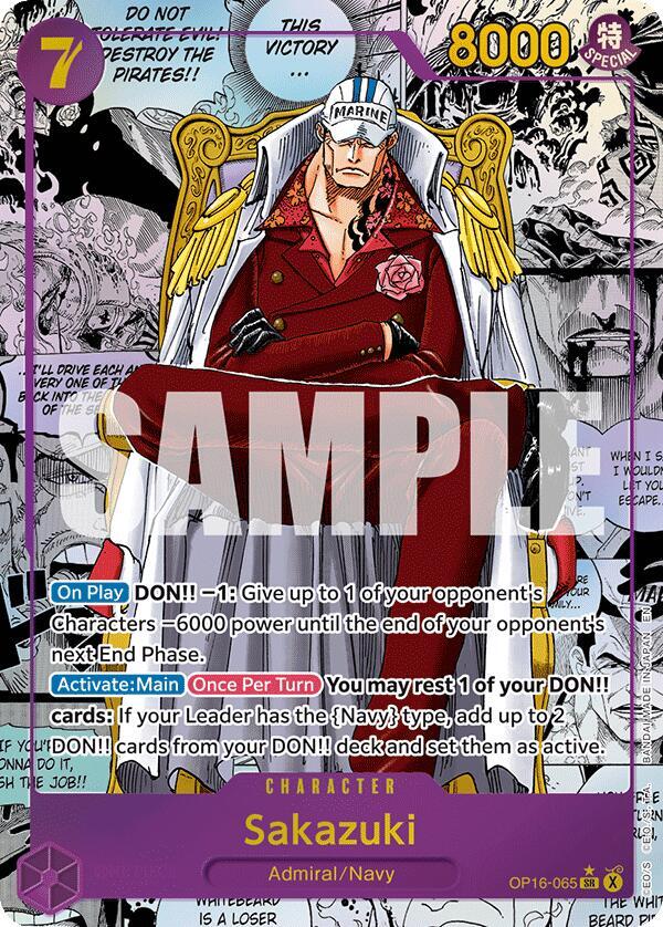 Sakazuki Manga Rare OP16-065 – The Time of Battle | One Piece TCG