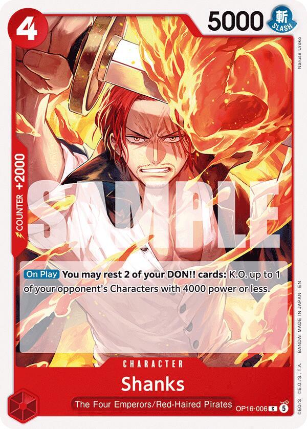 Shanks OP16-006 – The Time of Battle | One Piece TCG