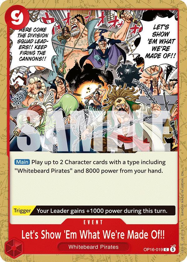 Let's Show 'Em What We're Made Of!! OP16-019 – The Time of Battle | One Piece TCG