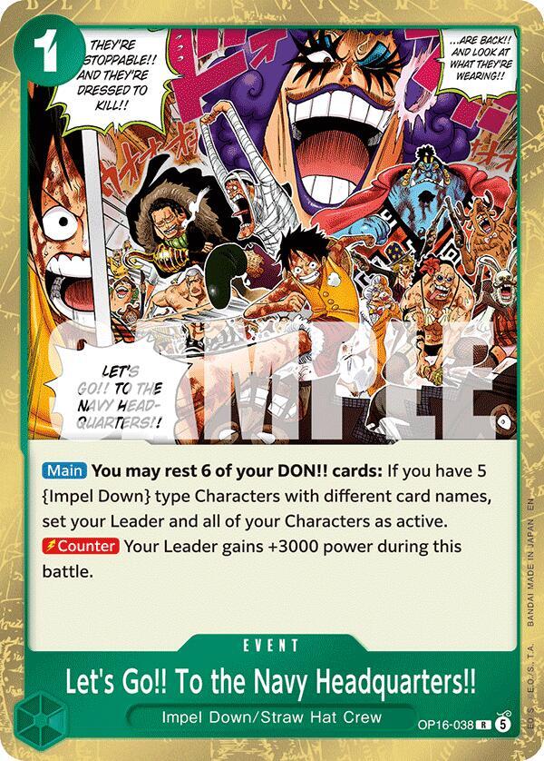 Let's Go!! To the Navy Headquarters.. OP16-038 – The Time of Battle | One Piece TCG
