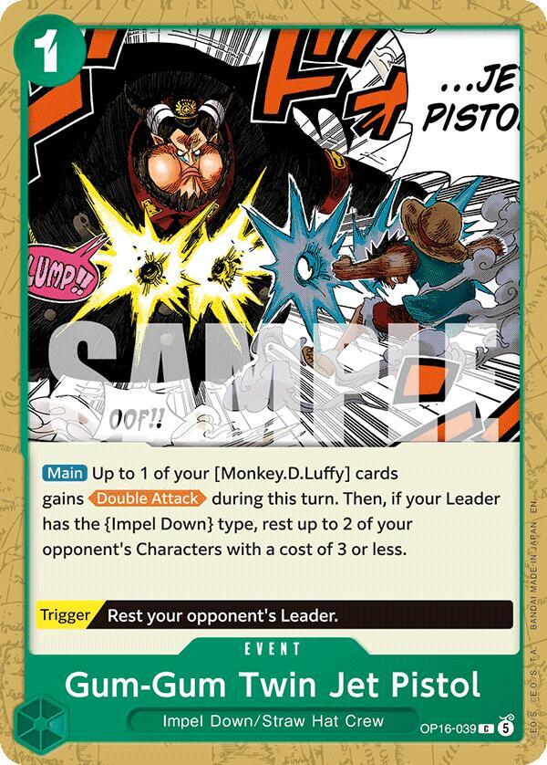 Gum-Gum Twin Jet Pistol OP16-039 – The Time of Battle | One Piece TCG