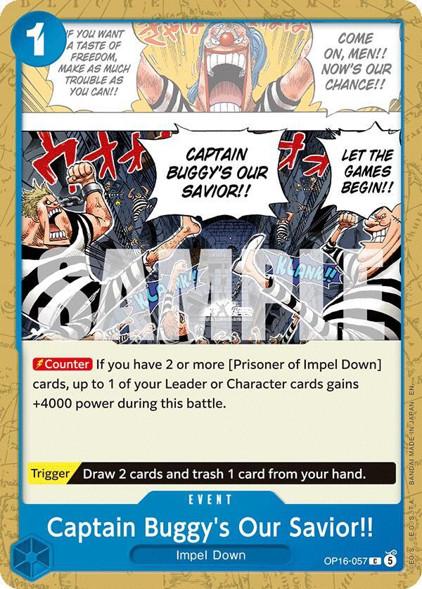 Captain Buggy's Our Savior!! OP16-057 – The Time of Battle | One Piece TCG
