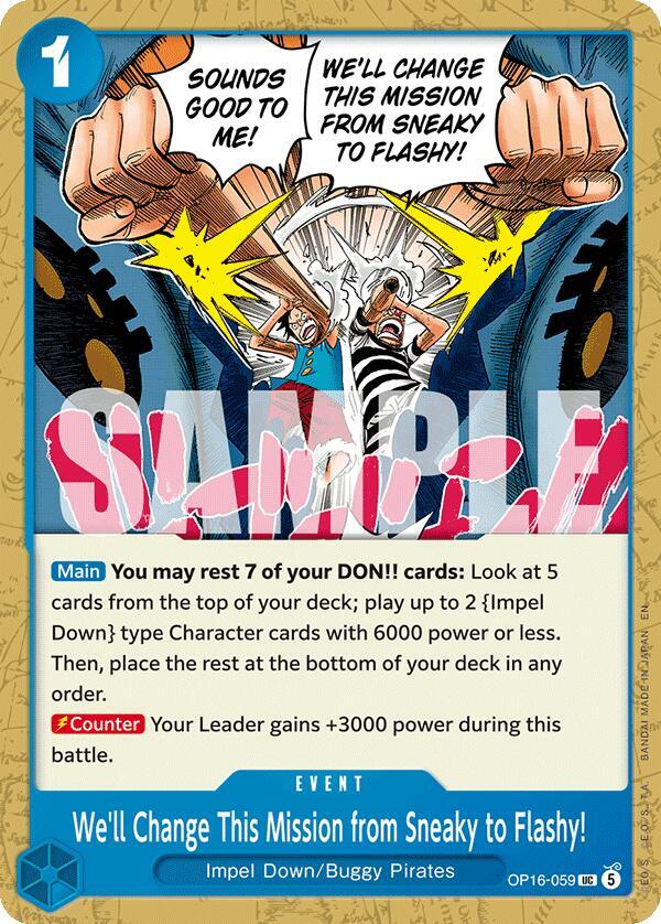 We'll Change This Mission from Sneaky to Flashy! OP16-059 – The Time of Battle | One Piece TCG