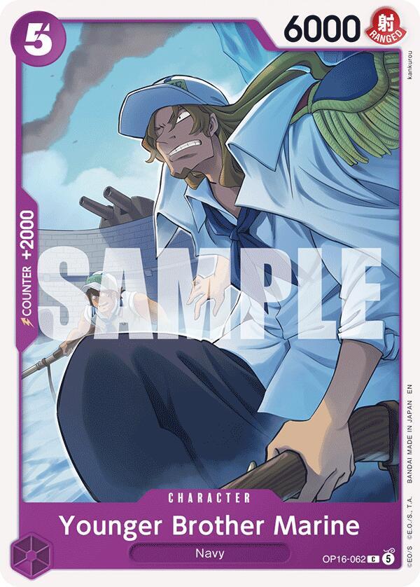 Younger Brother Marine OP16-062 – The Time of Battle | One Piece TCG