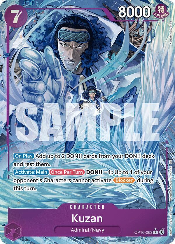 Kuzan Alternate Art OP16-063 – The Time of Battle | One Piece TCG