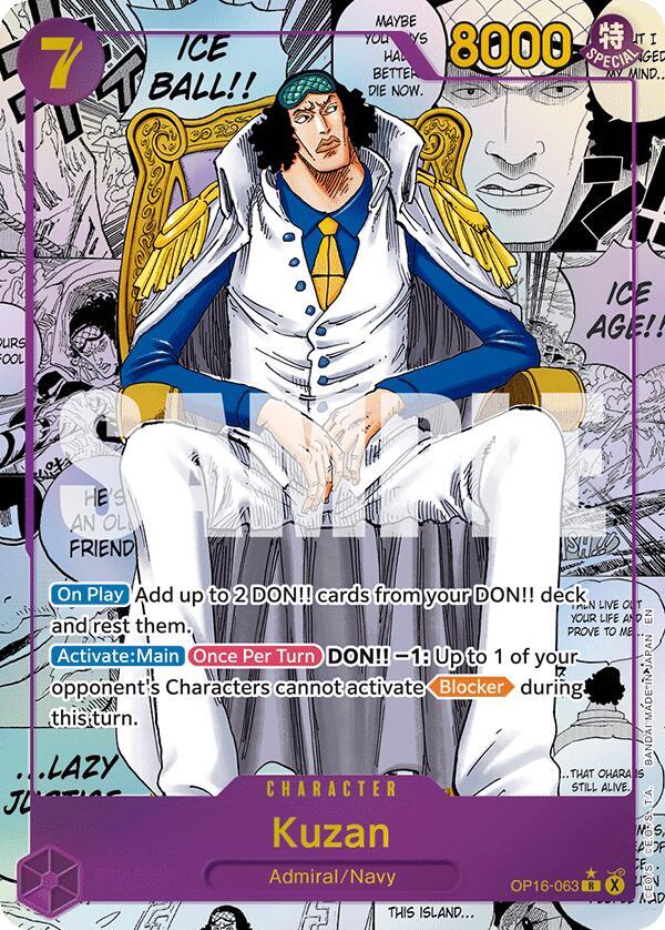 Kuzan Manga Rare OP16-063 – The Time of Battle | One Piece TCG