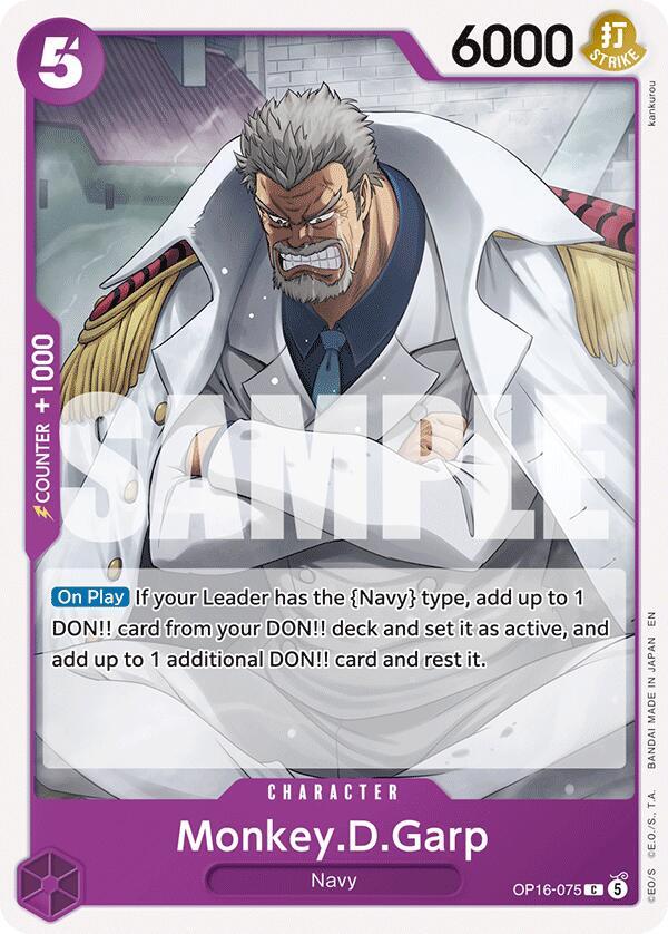 Monkey.D.Garp OP16-075 – The Time of Battle | One Piece TCG