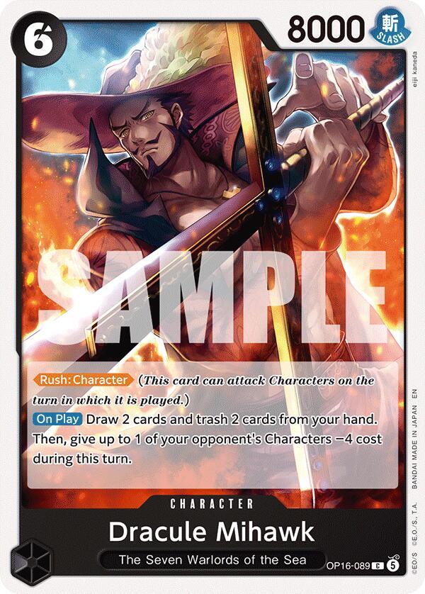 Dracule Mihawk OP16-089 – The Time of Battle | One Piece TCG