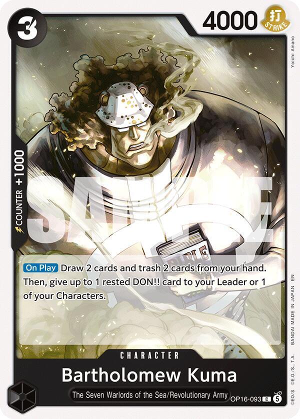 Bartholomew Kuma OP16-093 – The Time of Battle | One Piece TCG