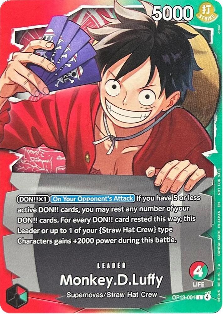 Monkey.D.Luffy Ichiban Kuji Exclusive OP13-001 | One Piece TCG