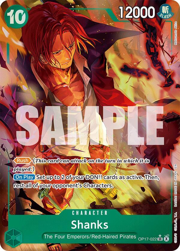 Shanks Alternate Art OP17-022 – The World's Strongest Warriors | One Piece TCG