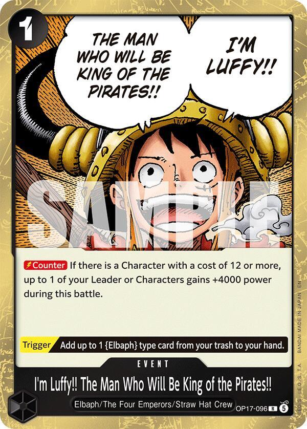 I'm Luffy!! The Man Who Will Be King of the Pirates!! OP17-096 – The World's Strongest Warriors | One Piece TCG