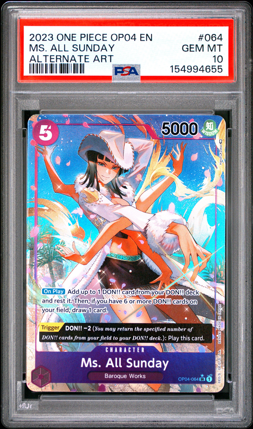 Ms. All Sunday Alternate Art OP04-064 | PSA 10